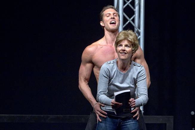 Christian Hodgson and Sabrina Plaisance Sia (Carol) during a rehearsal for “50 Shades! The Parody” at Windows Theater on Wednesday, Jan. 28, 2015, in Bally’s. The show opens Feb. 3.