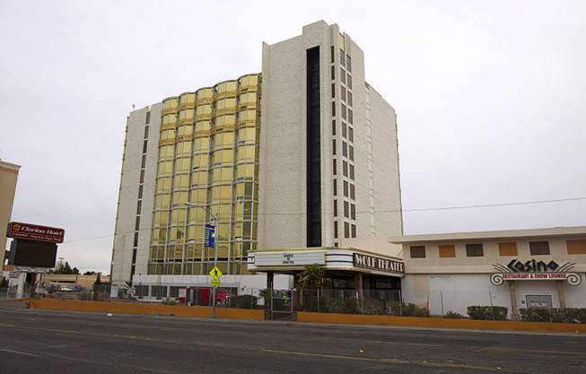 A view of the Clarion Hotel and Casino, 305 Convention Center Drive, Thursday, Jan. 29, 2015. The hotel, previously known as the Debbie Reynolds, Greek Isles, Paddlewheel, Royal Americana and Royal Inn, is slated for implosion on Feb. 10.
