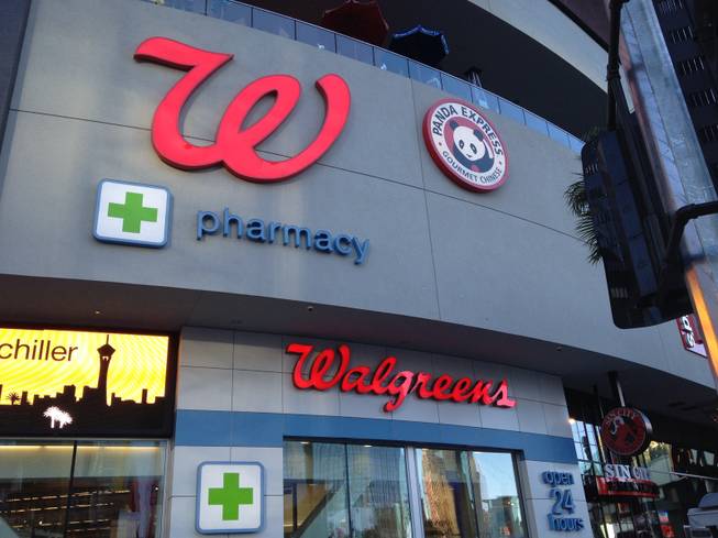 A Walgreens pharmacy is seen at 3717 Las Vegas Blvd. South, Feb. 9, 2015.