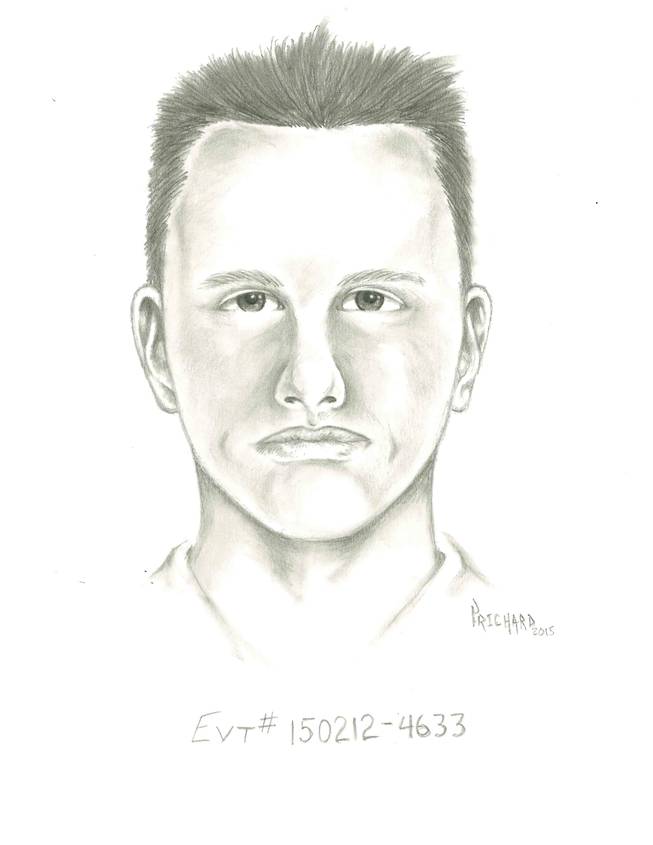 This composite sketch shows one of the people who was in a car involved in a road-rage incident that resulted in a woman being shot in the head.