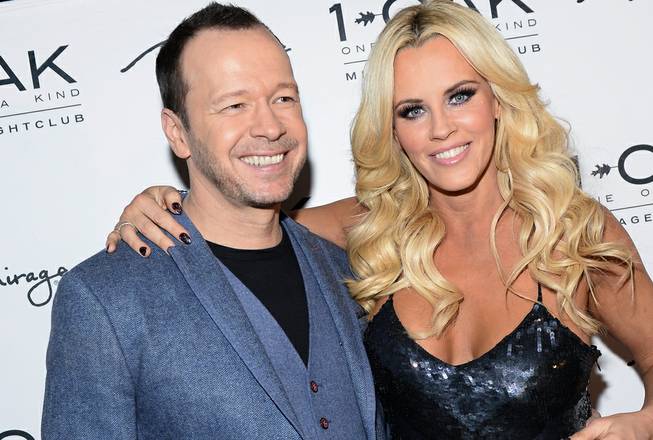 Jenny McCarthy and Donnie Wahlberg at 1 OAK on Friday, ...