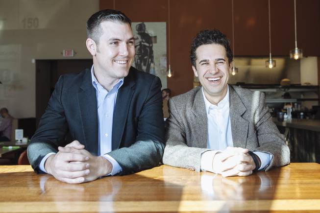 Matt Moore, left and Ben Sabouri inside MTO Cafe in Downtown Las Vegas on Feb. 9, 2015.