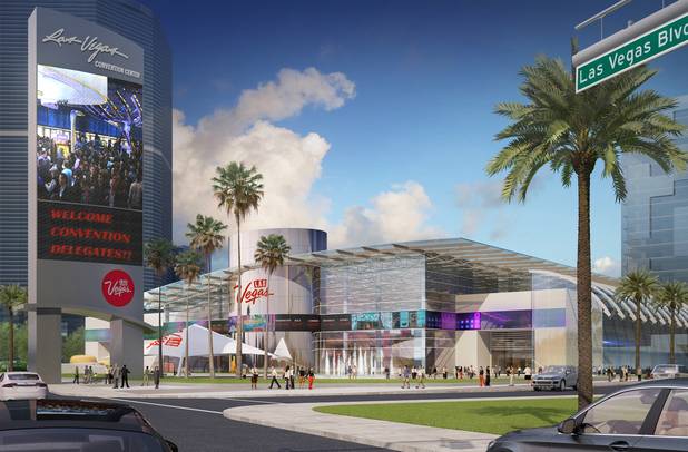 The Las Vegas Convention and Visitor Authority plans to use the site of the Riviera as part of a $2.3 billion Las Vegas Global Business District project, which includes a 1.8 million-square-foot expansion of exhibit and meeting space, shown here.