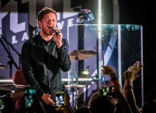 Imagine Dragons perform during their Destinations Dragons Tour stop presented by Southwest Airlines at Vinyl on Monday, Feb. 23, 2015, in Hard Rock Hotel Las Vegas.
