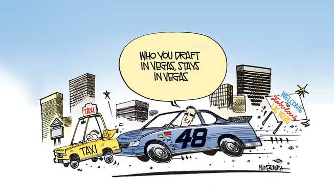 Jimmie Johnson cartoon by Mike Smith
