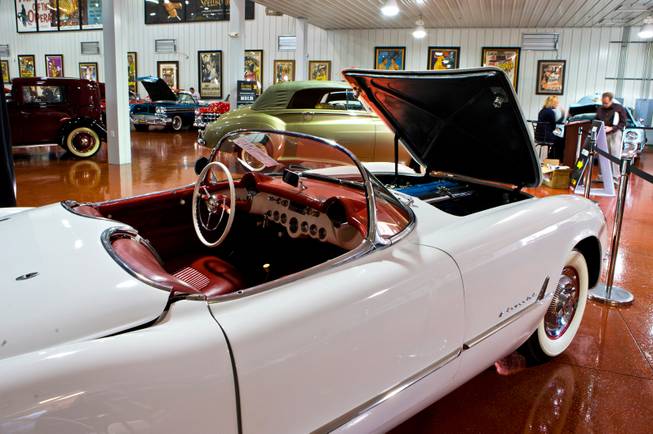 A1953 Chevrolet Corvette Roadster is ready for bidders as part of Jim Rogers classic cars now on the auction block handled by Mecum Auctions at the Rogers' Classic Car Museum on Friday, February, 27, 2015.