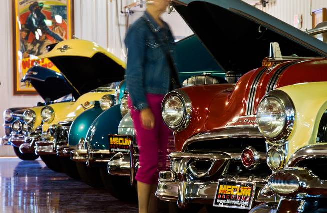 Jim Rogers classic cars are aligned and ready to go on the auction block while handled by Mecum Auctions at the Rogers' Classic Car Museum on Friday, February, 27, 2015.