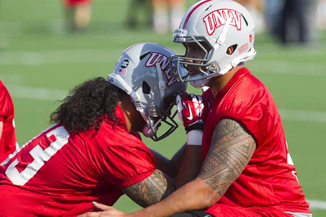 first UNLV football spring practice in the Tony Sanchez