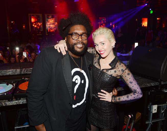 Miley Cyrus with DJ Questlove at Heart of Omnia on ...