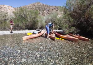 Kayaking on the Colorado River on March 20, 2015.