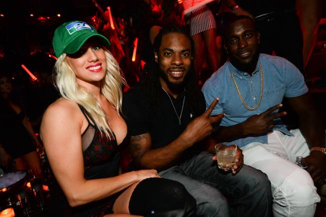 Richard Sherman and Kam Chancellor of the Seattle Seahawks party ...