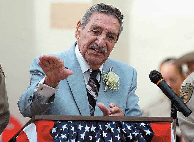 In this Aug. 2, 2006, file photo, Raul Hector Castro, former governor of Arizona and former U.S. ambassador to El Salvador and Argentina, talks during a news conference in Bisbee, Ariz. Castro, Arizona's only Hispanic governor, died Friday, April 10, 2015. He was 98.