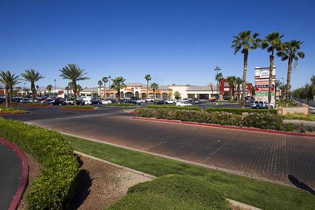 A view of the Sahara Pavilion shopping center at the northeast corner of Sahara Avenue and Decatur Boulevard Monday, April 13, 2015.  .