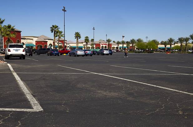 A view of the Sahara Pavilion shopping center at the northeast corner of Sahara Avenue and Decatur Boulevard Monday, April 13, 2015.  .