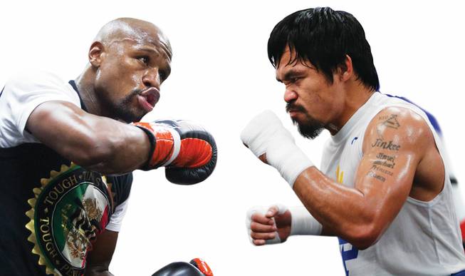 Mayweather Pacquiao composite