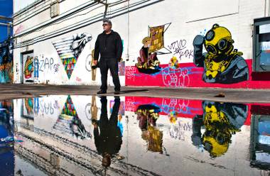 Ed Fuentes about the public murals in the Art’s District on Saturday, April 25, 2015.