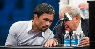 The Floyd Mayweather Jr.-Manny Pacquiao post-fight press conference Saturday, May 2, 2015, at MGM Grand.
