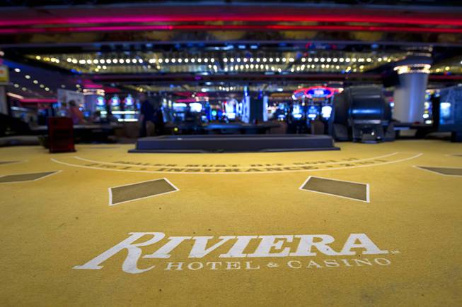 10:08 a.m. - A blackjack table is shown at the Riviera Monday, May 4, 2015.