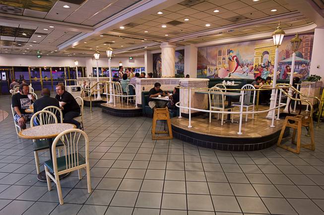9:56 p.m. - A view of the food court in the Riviera Sunday, May 3, 2015.