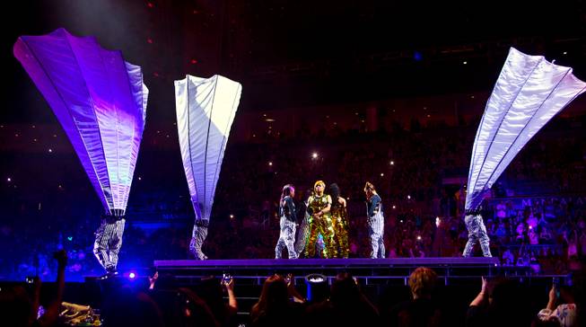 TLC performs during the “The Main Event” tour kickoff Friday, May 1, 2015, at Mandalay Bay Events Center.