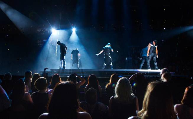New Kids on the Block headline the “The Main Event” tour kickoff Friday, May 1, 2015, at Mandalay Bay Events Center.