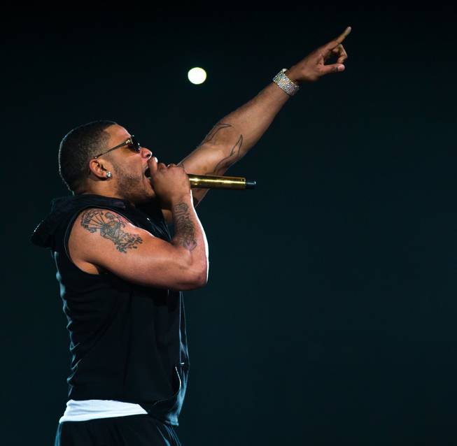 Nelly performs during the “The Main Event” tour kickoff Friday, May 1, 2015, at Mandalay Bay Events Center.