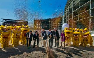The Malaysia-based Genting Group breaks ground on the $4 billion Resorts World Las Vegas joined by Gov. Brian Sandoval and Clark County officials on Tuesday, May 5, 2015.