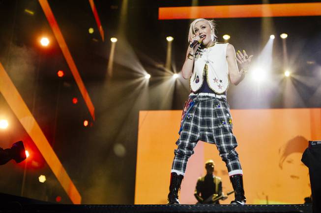 No Doubt singer Gwen Stefani performs at Rock in Rio USA opening day on the Main  Stage on Friday, May 8, 2015.