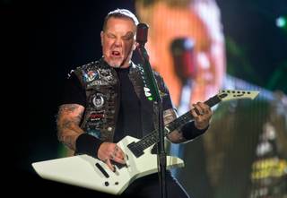 Metallica performs as headliner for the crowd  ending Day 2 of Rock in Rio USA on Saturday, May 9, 2015.