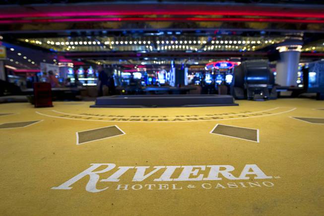 The Riviera liquidation sale, which begins at 9 a.m. Thursday at the resort, will include gaming tables and other items from the casino.
