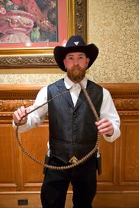 Kevin Riordan poses for a portrait after winning Most Unique Beard at the Whiskerino Contest, a facial hair competition during the Las Vegas Elk's Helldorado Days, Sat May 16, 2015.