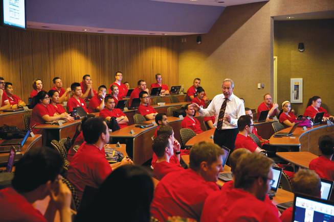 Dr. Phillip Devore teaches classes in business, as well as interpersonal communications, at UNLV’s School of Dental Medicine.