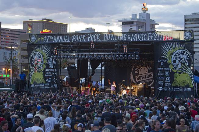 A view of the stage during the 17th annual Punk Rock Bowling & Music Festival in downtown Las Vegas Sunday, May 24, 2015.