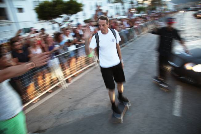 Tony Hawk arrives in Ibiza.