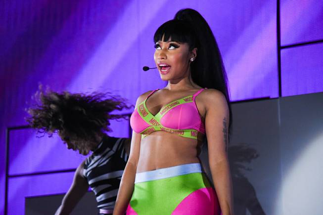 Nicki Minaj performs during the 2015 iHeartRadio Summer Pool Party ...