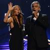 Celine Dion and Andrea Bocelli perform “The Prayer“ during the 2015 Keep Memory Alive “Power of Love” gala Saturday, June 13, 2015, at MGM Grand Garden Arena.  