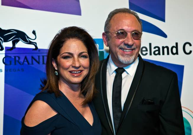 Producer and musician Emilio Estefan Jr. and singer Gloria Estefan attend the 19th annual Keep Memory Alive “Power of Love” gala for the Cleveland Clinic Lou Ruvo Center for Brain Health honoring Andrea Bocelli and wife Veronica Bocelli on Saturday, June 13, 2015, at MGM Grand Garden Arena.