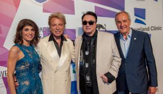 Camille Ruvo, Siegfried Fischbacher, Roy Horn and Larry Ruvo attend the 2015 Keep Memory Alive “Power of Love” gala Saturday, June 13, 2015, at MGM Grand Garden Arena.