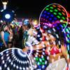 Fans twirl hula hoops at the Bass Pod during the first night of the 2015 Electric Daisy Carnival on Friday, June 19, 2015, at Las Vegas Motor Speedway.