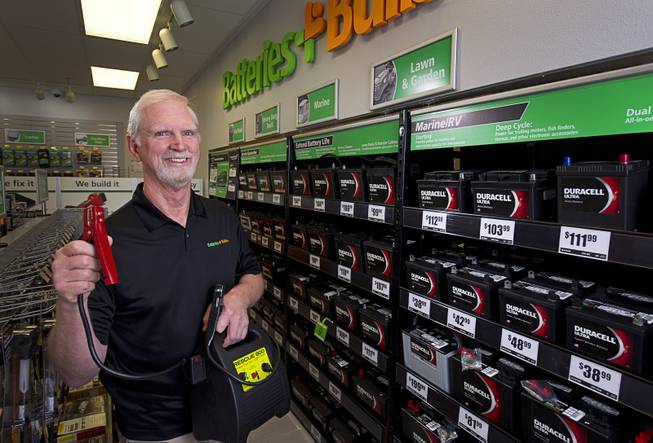Dan Hughes, owner of two Batteries Plus Bulbs stores, poses in his North Las Vegas location, 2546 E Craig Road, Monday, June 22, 2015.