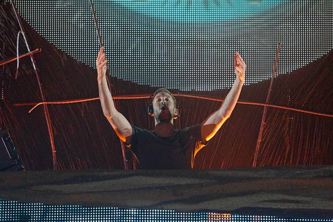 DJ Calvin Harris performs during the final night of the 2015 Electric Daisy Carnival on Sunday, June 21, 2015, at Las Vegas Motor Speedway Sunday.