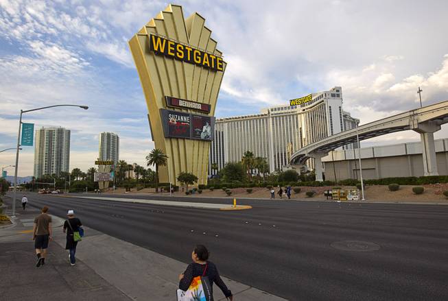An exterior view of the Westgate hotel and casino Sunday, June 28, 2015.