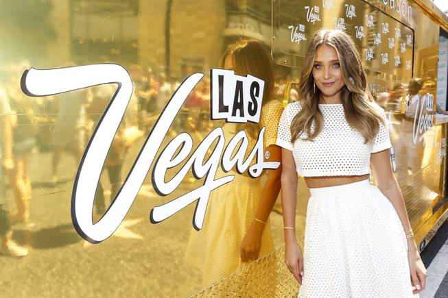 Hannah Davis promotes Las Vegas with Vegas Season on Wednesday, ...