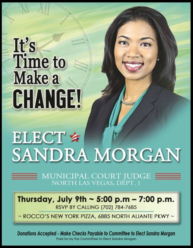North Las Vegas City Attorney Sandra Douglass Morgan is running for Municipal Court judge in a recall election.