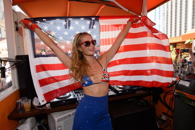 DJ Paris Hilton at Tao Beach on Saturday, July 4, ...