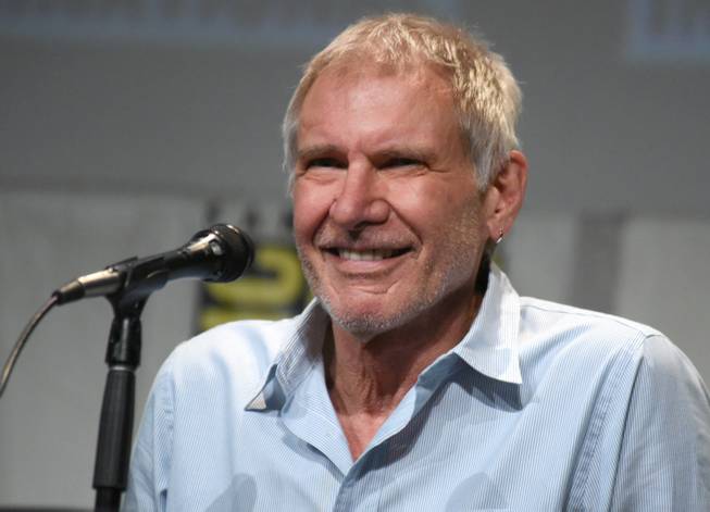 Harrison Ford attends Lucasfilm's "Star Wars: The Force Awakens" panel on day 2 of Comic-Con International on Friday, July 10, 2015, in San Diego.