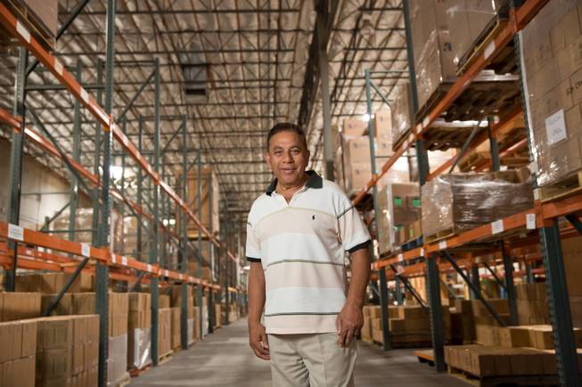 Panch Prasad, owner of U.S. International Trading Corp., stands for a portrait in his Las Vegas based warehouse facility, Wednesday, June 10, 2015.
