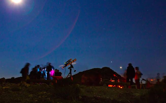 The Las Vegas Astronomical Society has partnered with the Boy Scouts as they continue to enhance an observatory atop a rise at the Boy Scout Camp on Mt. Potosi on Tuesday, June 23, 2015.