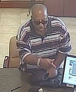 This man is sought in a bank robbery that occurred Friday, July 17, 2015, in the northwest Las Vegas Valley.