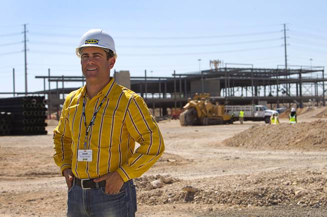 Ikea spokesman Joseph Roth stands by the Ikea Las Vegas construction site at Durango Drive and Sunset Road Tuesday, July 28, 2015. The store is expected to open in the summer of 2016.